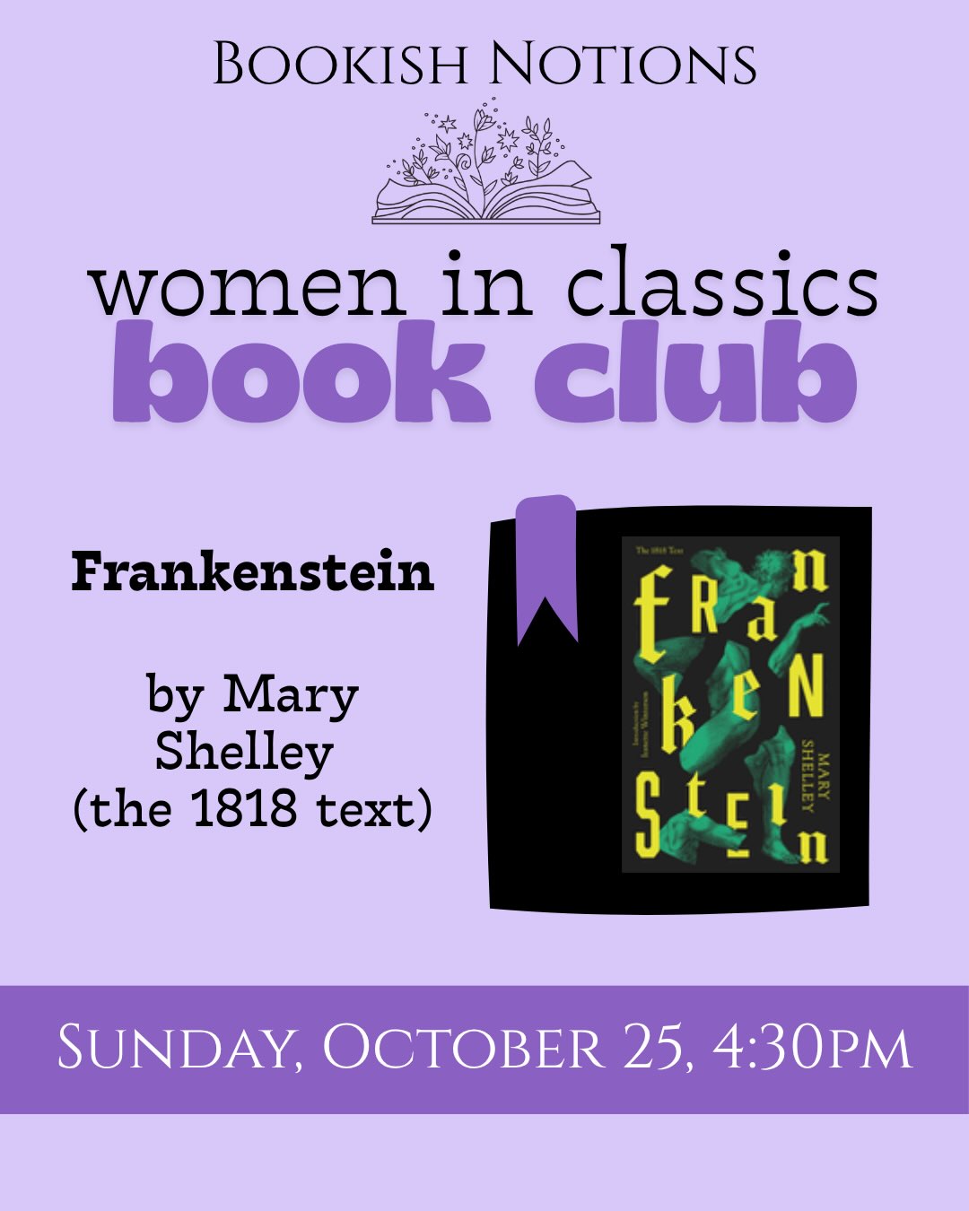 Women in Classics Book Club: Frankenstein by Mary Shelley