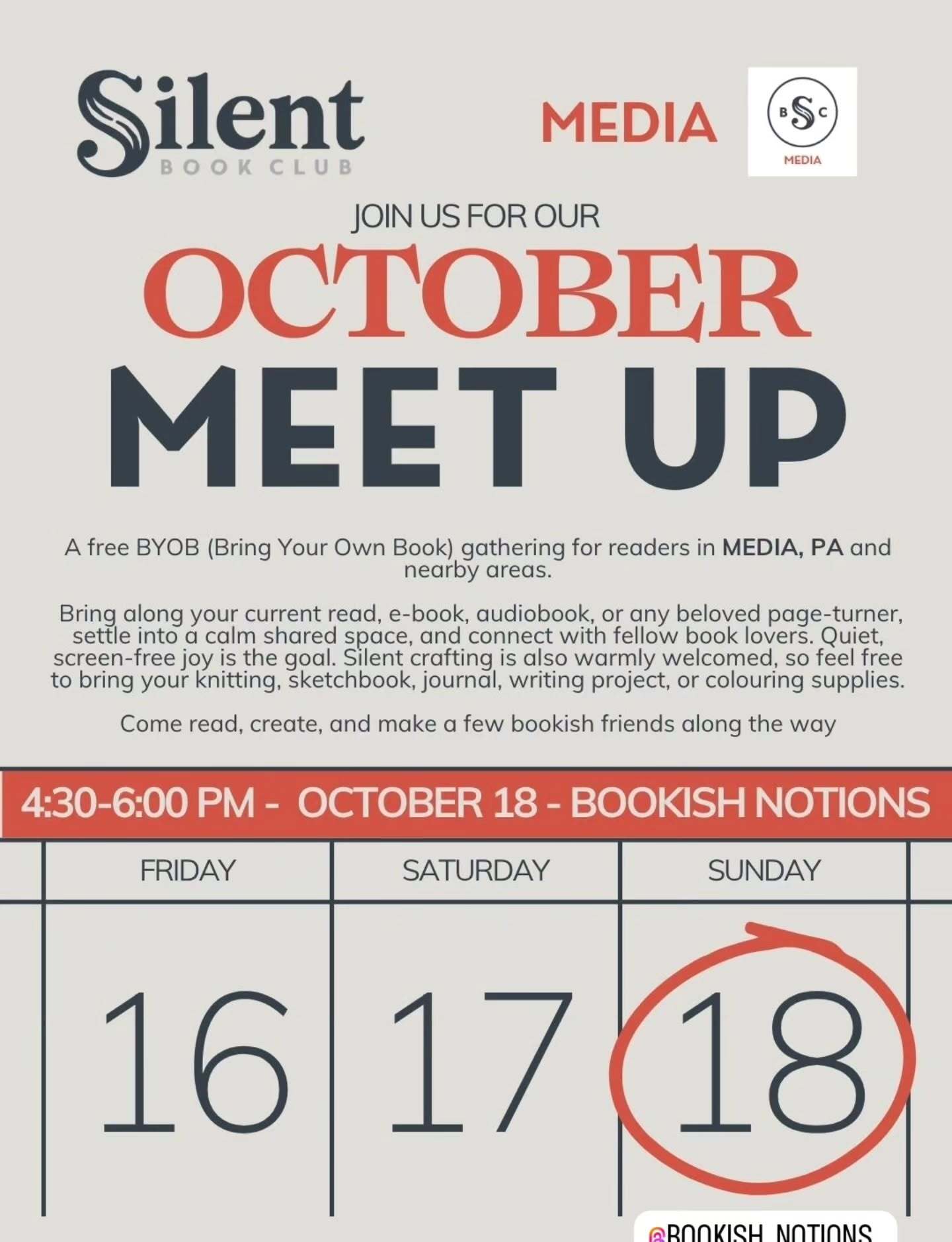 Silent Book Club October Meet Up