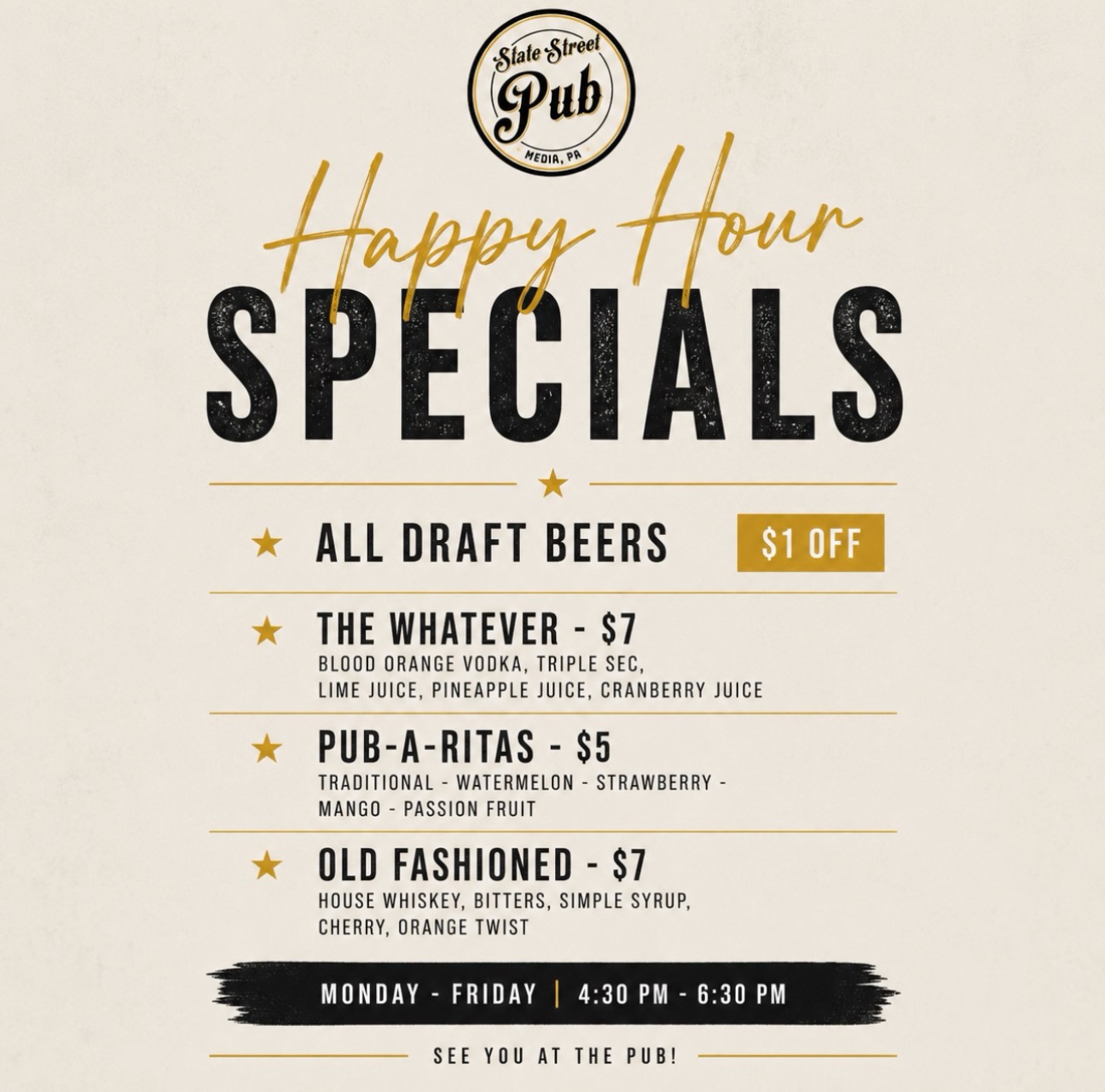 Happy Hour Specials